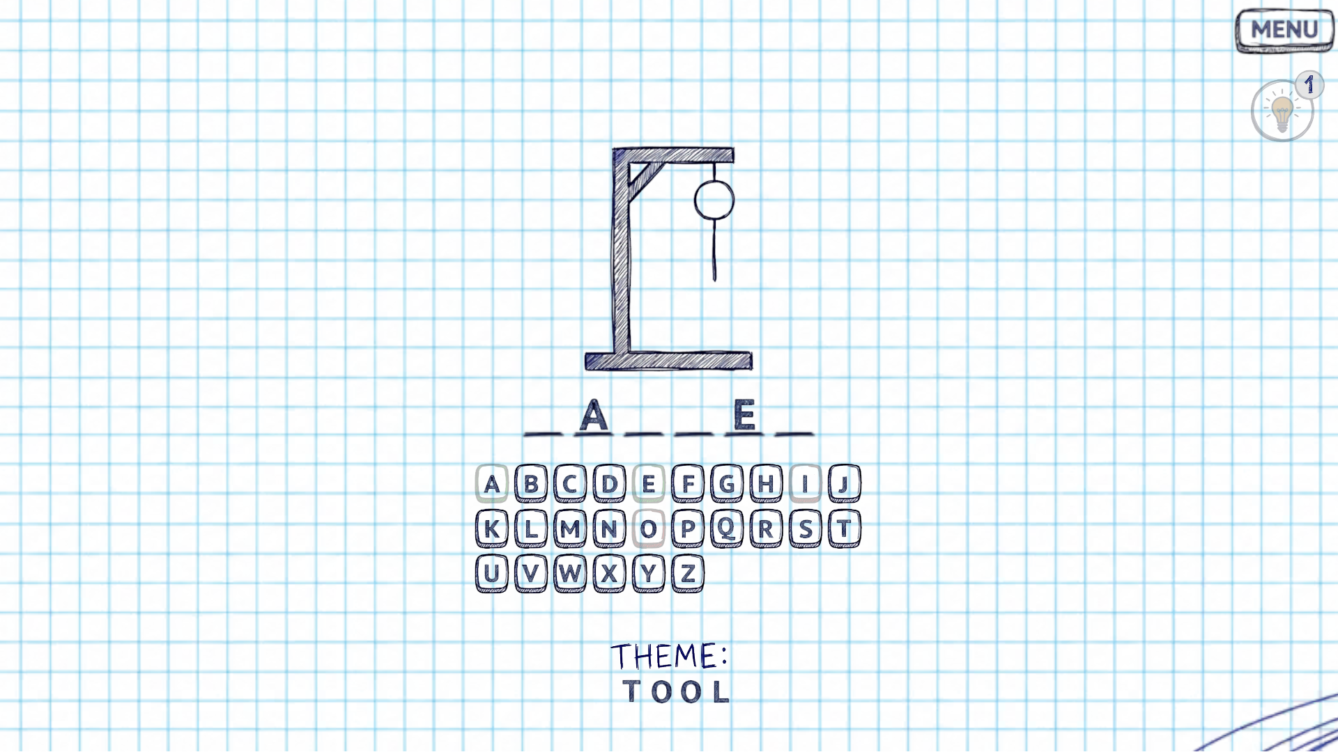 Hangman with paper — screenshot 1