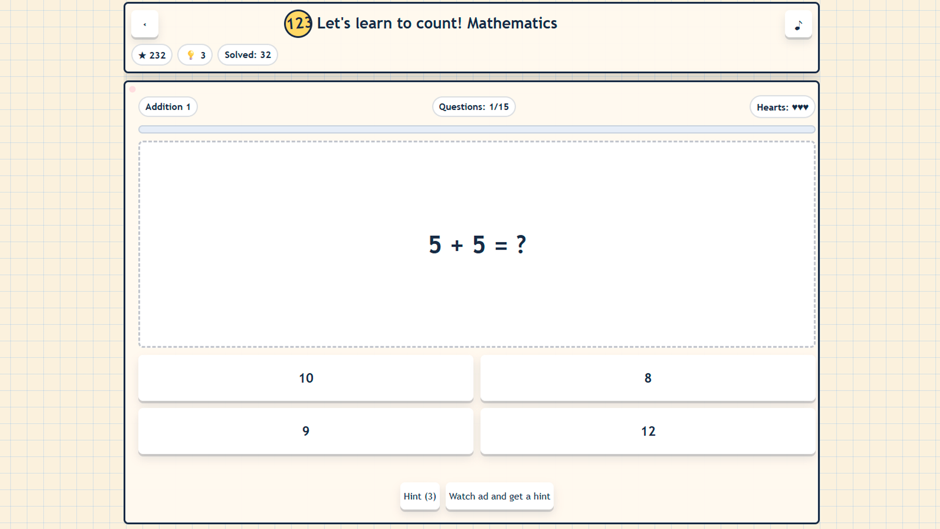 Let's learn to count! Mathematics — screenshot 1