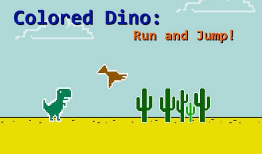 Colored Dino: Run and Jump!