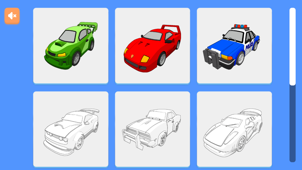 3D Coloring Book: Cars screenshot