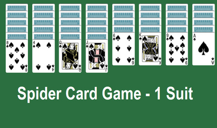 Spider Card Game - 1 Suit