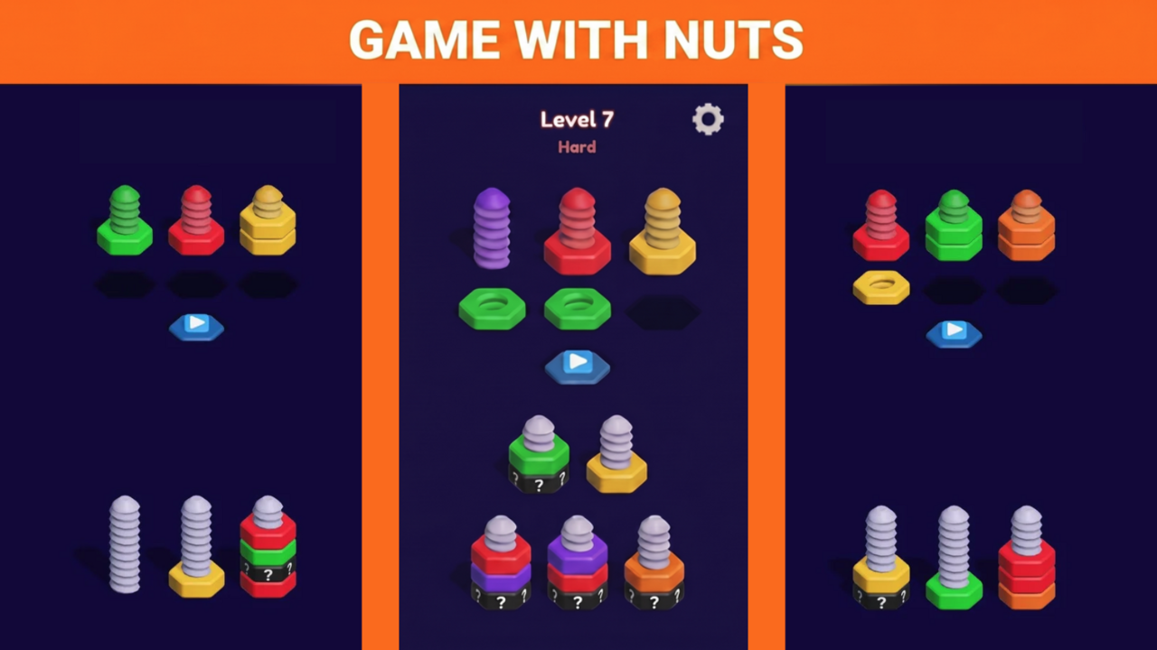 Nuts Color Sort — screenshot 1