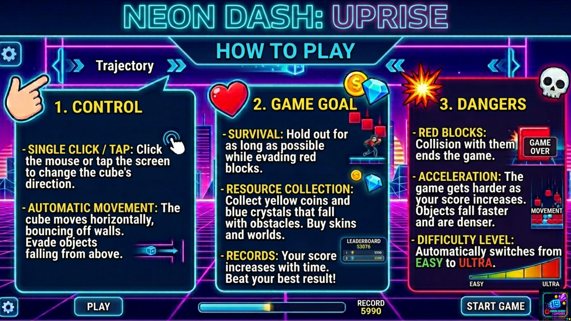 Neon dash: uprise — screenshot 1