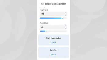 Fat percentage calculator