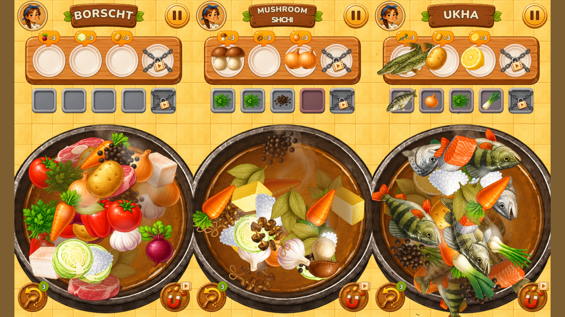 Cook Soups: 3 in a Bowl — screenshot 1