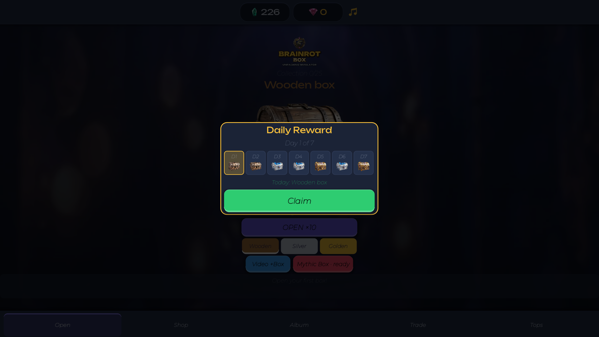 Brainrot Box Unpacking Simulator — screenshot 1