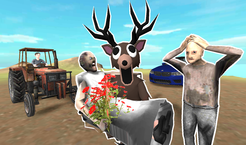 Granny and Deer Cannibal: Scary Romance game cover
