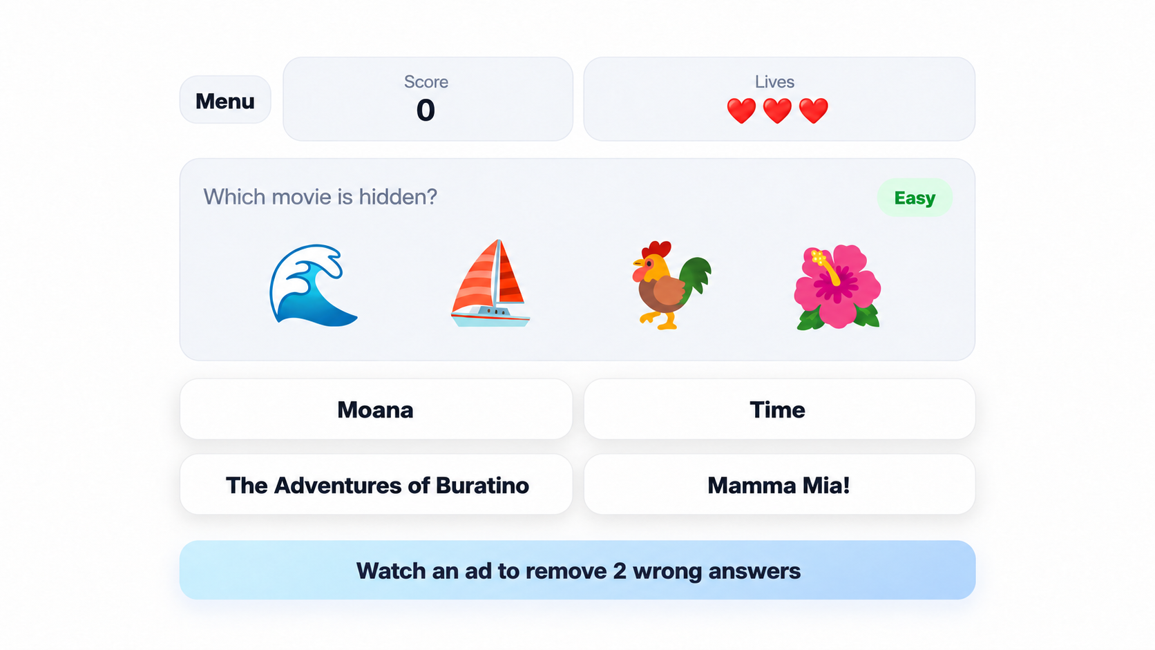 Guess the Movie by Emoji — screenshot 1