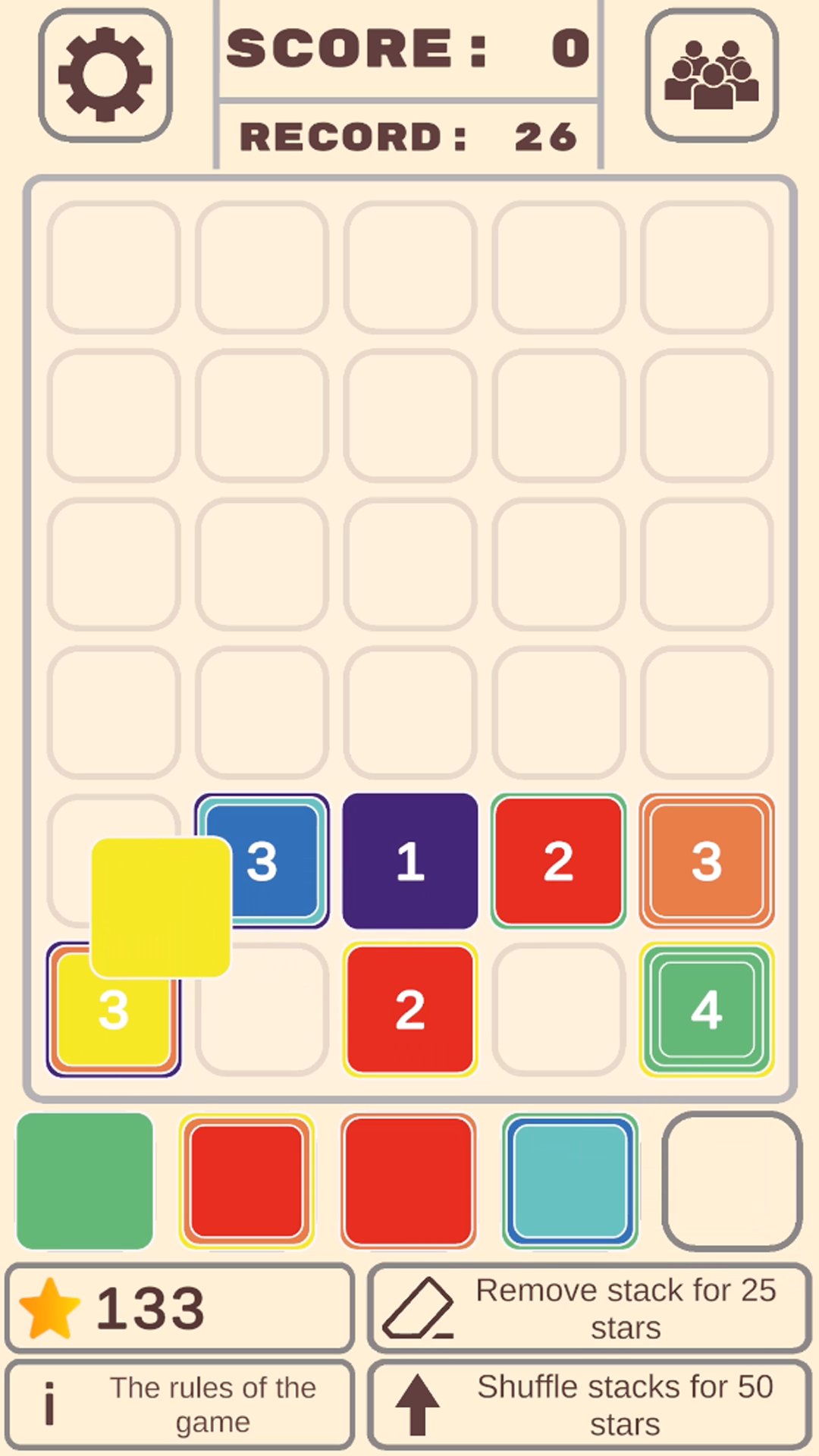 Colored tiles : stacks of colored tiles screenshot 8