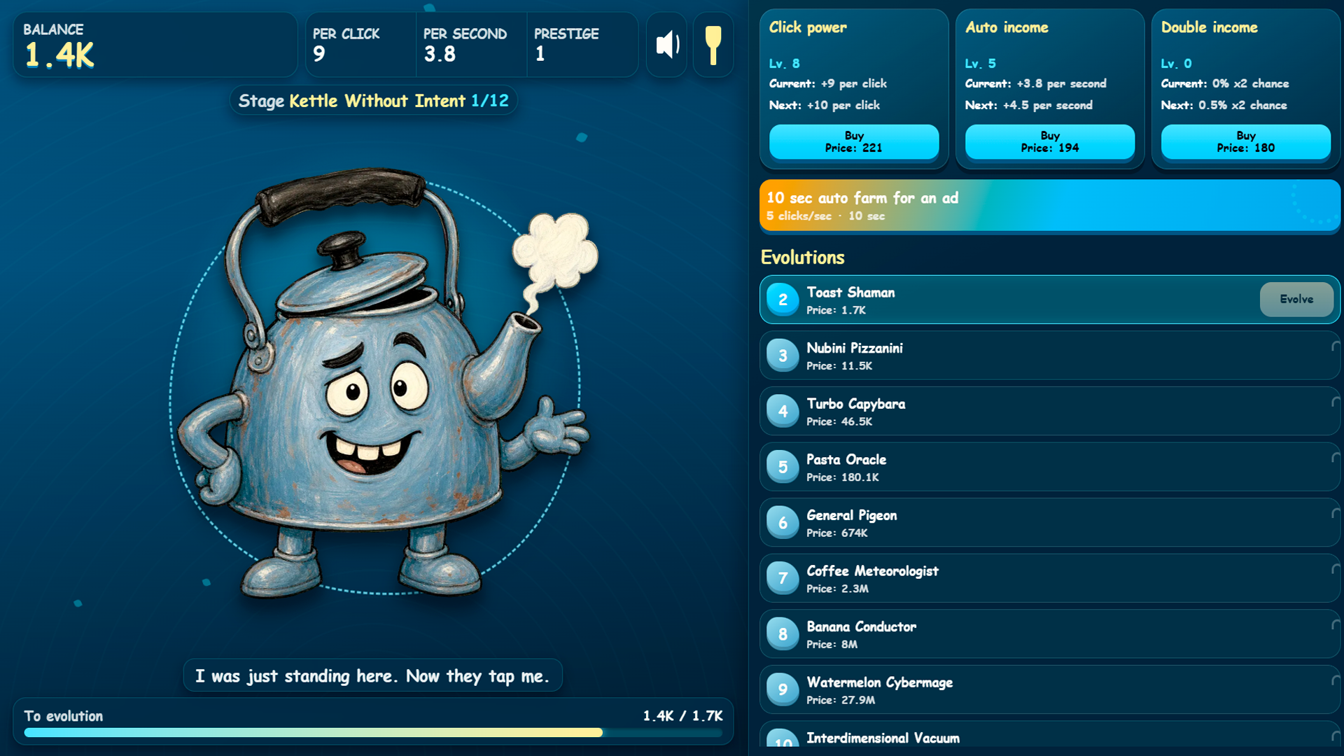 Cheremsha vs nubini pizzanini 67 brainrot clicker — screenshot 1
