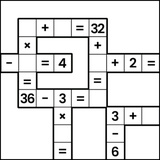 Math Crossword. Number Puzzle