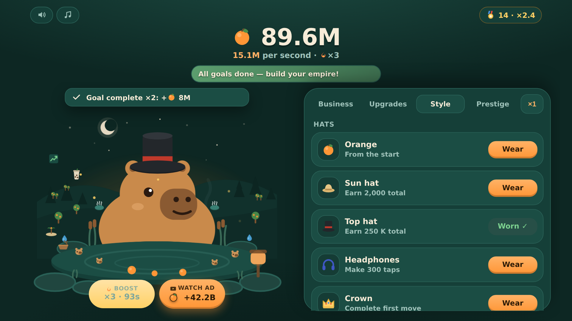 Capybara Tycoon screenshot