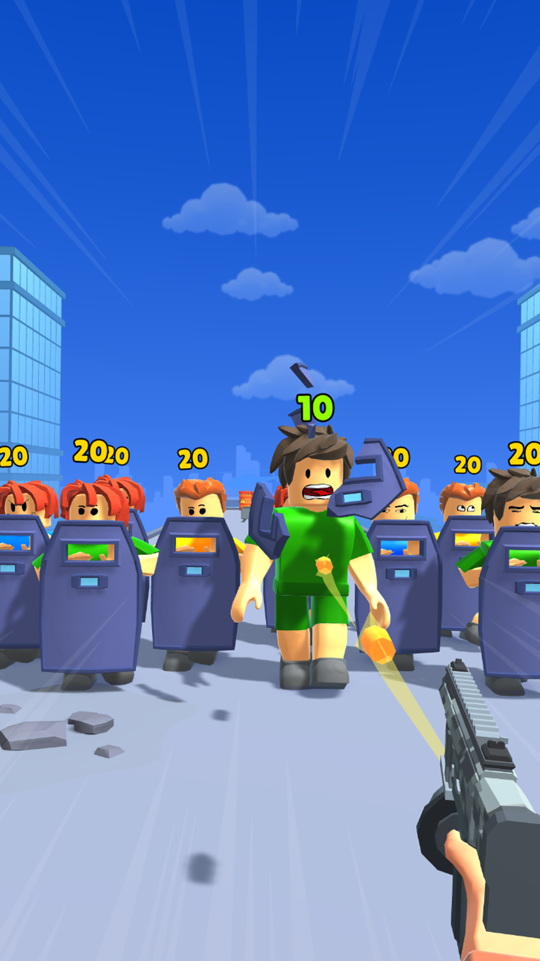 Blocks Shooter 3D! Run, Shoot, Merge Weapons! screenshot 9