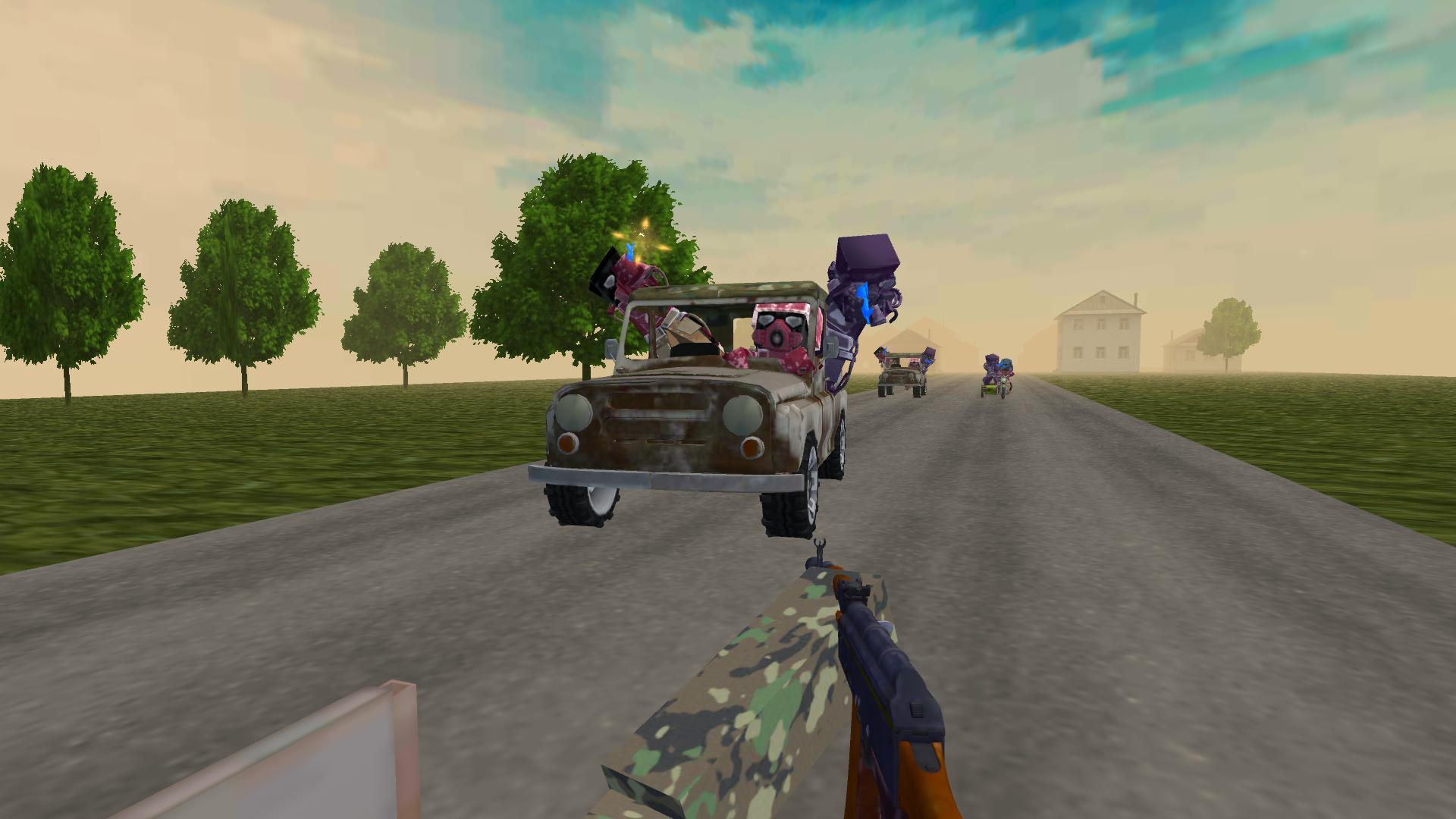 Obby: Shooter on Cars screenshot