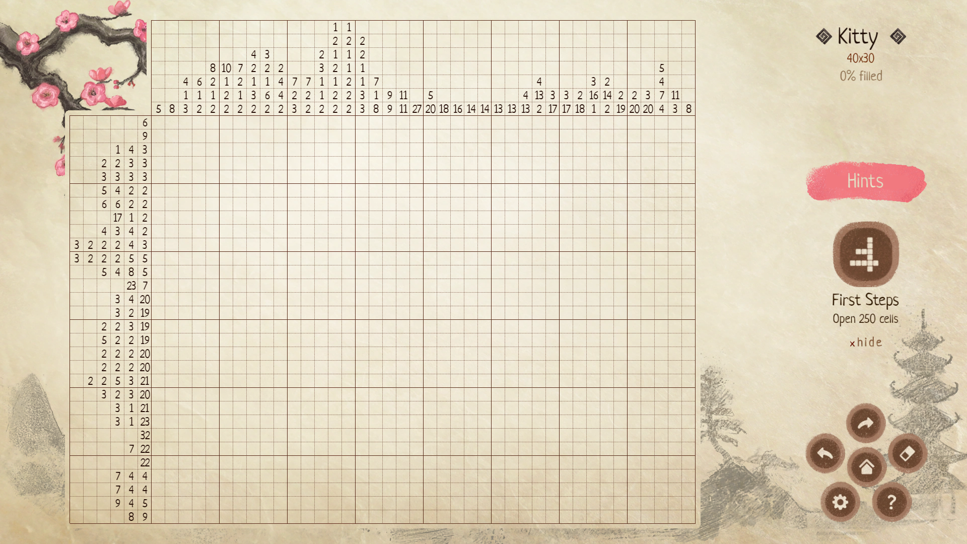 Yamabusi. Japanese Crosswords screenshot