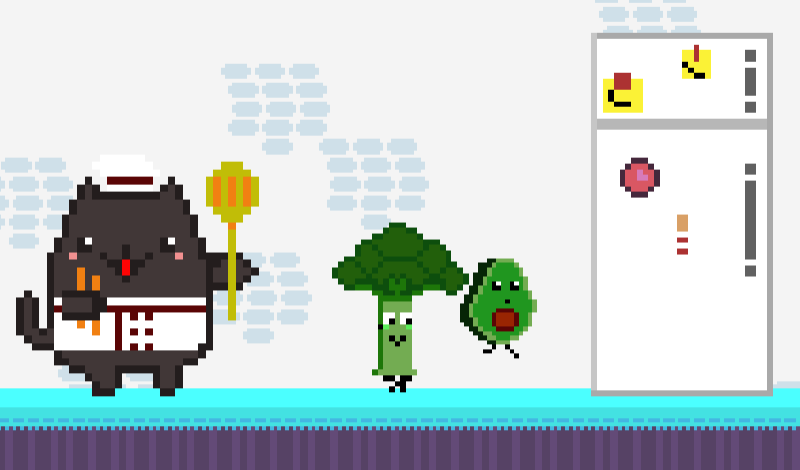 Cat Chef vs Fruits - 2 Player game cover