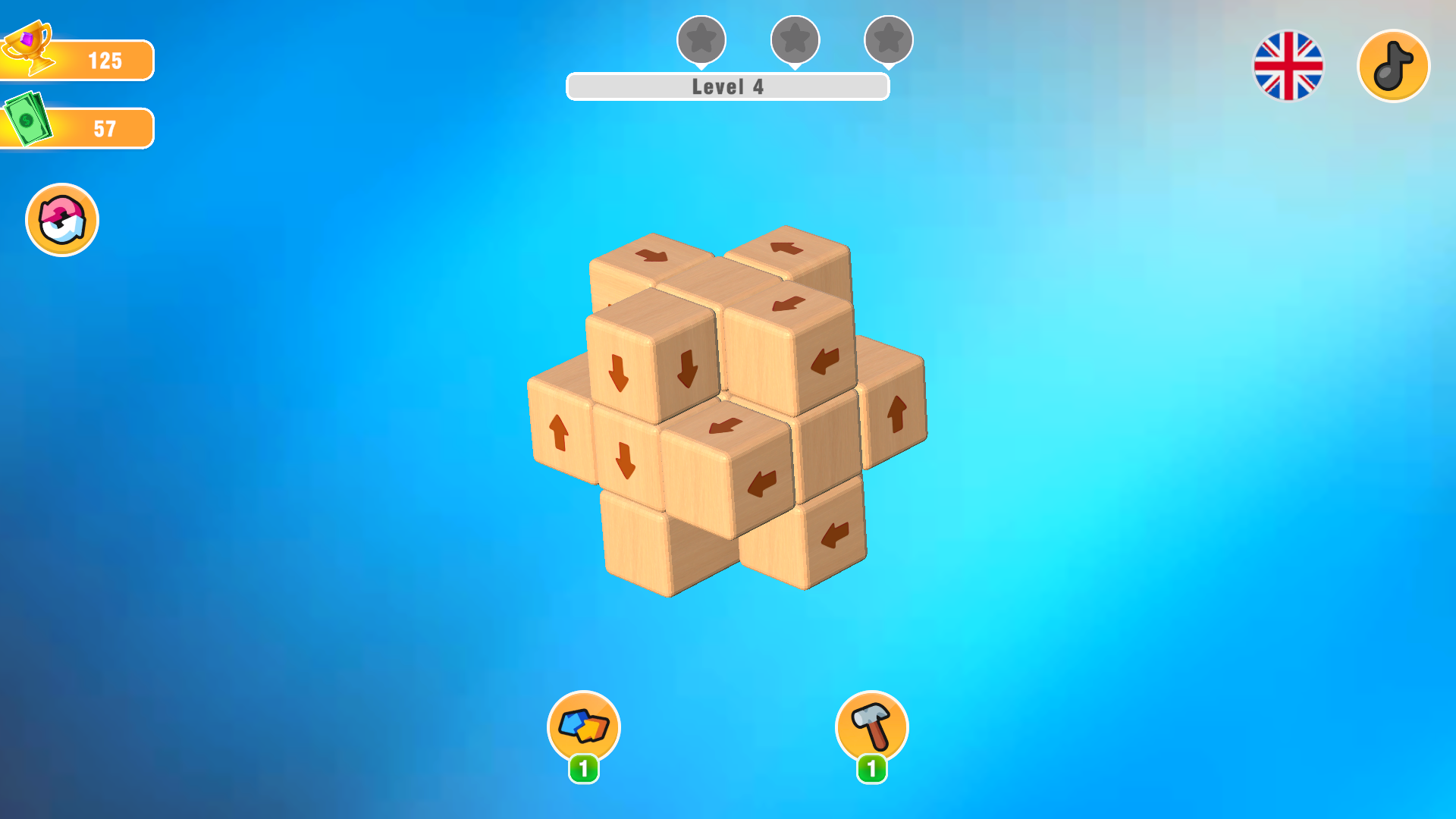 Tap Away Cube With Arrows screenshot