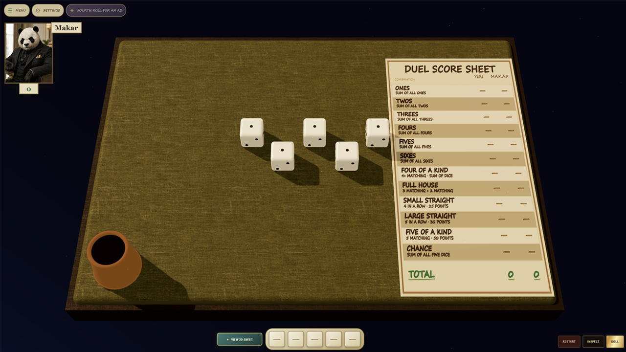 Dice Showdown: Poker Duel — screenshot 1