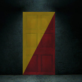 Yellow door, red door. Horror.