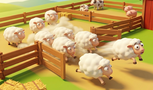 Побег Овец: Сортировка на Ферме Челлендж