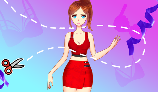 Anime Dress Up. Fashionable Girls  loading=