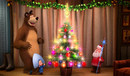 Help Masha decorate the Christmas Tree!