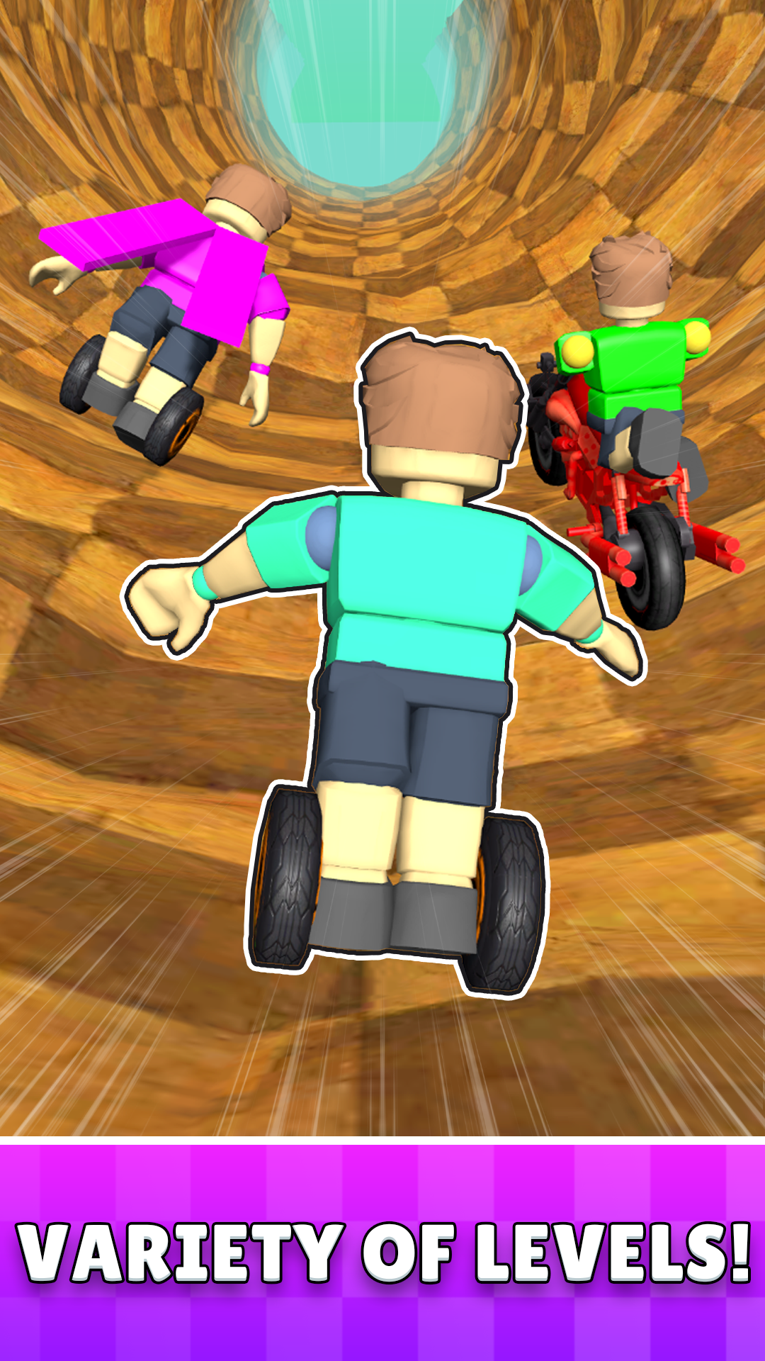 Robux Racing 3D! Crazy Ragdoll Downhill! screenshot 6