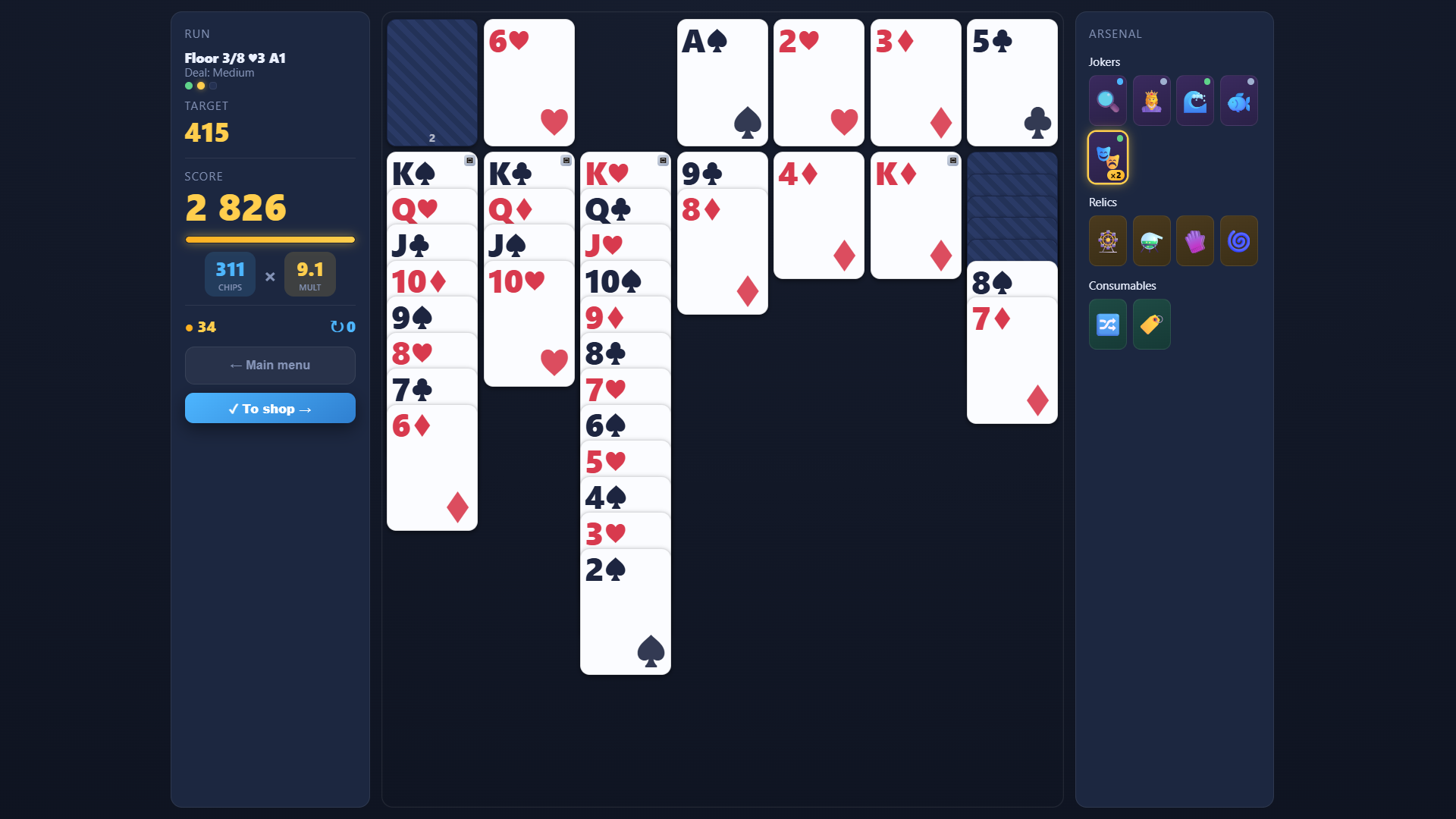 Deck of Fate: Solitaire Roguelike — screenshot 2