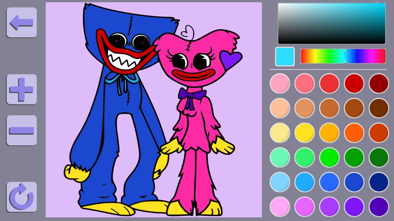 Colouring book Huggy Wuggy and Kissy Missy screenshot