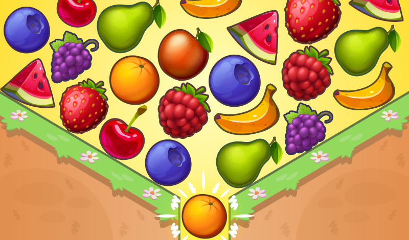 Drop and remove fruits! game cover
