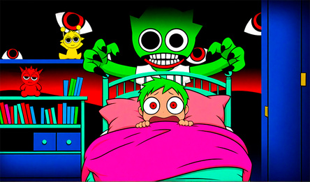 Evil Sprunki scare children!