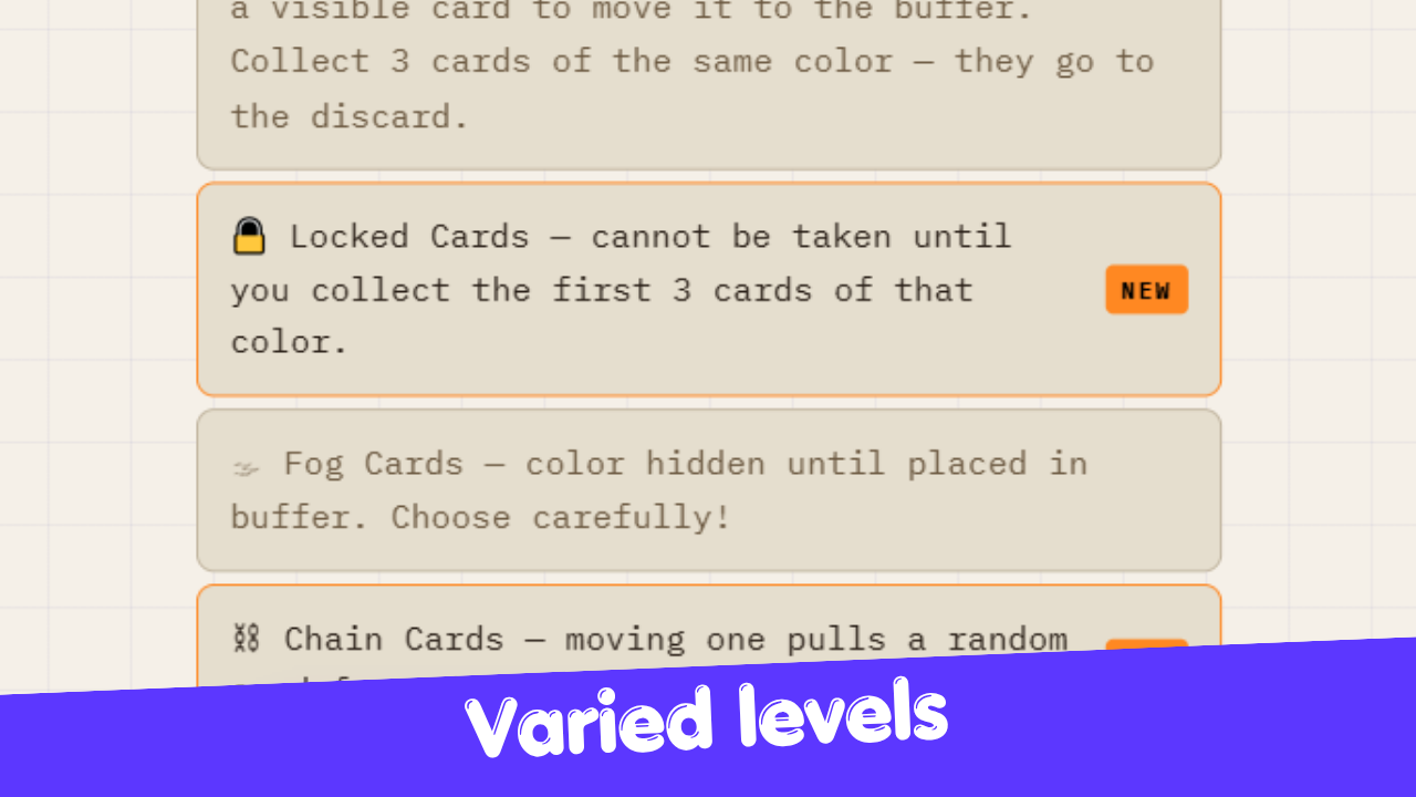 Card Sort: Challenge — screenshot 2