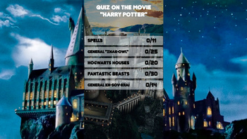 Quiz on the movie "Harry Potter"