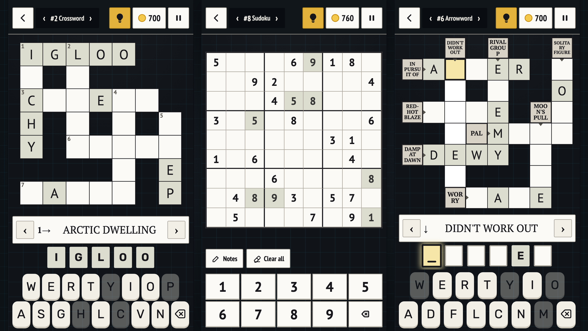 Crosswords on the Go: Scanwords, Sudoku, Fillwords screenshot 3