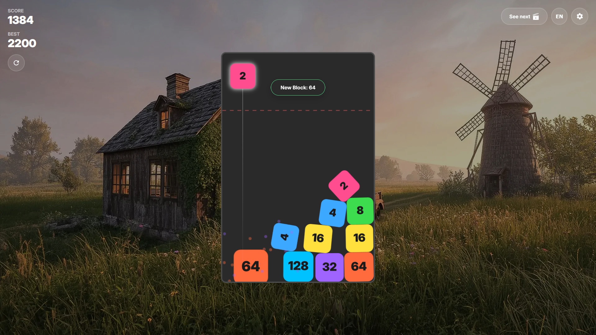 2048 village cubes — screenshot 1
