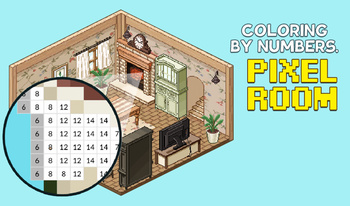 Coloring by Numbers. Pixel Rooms