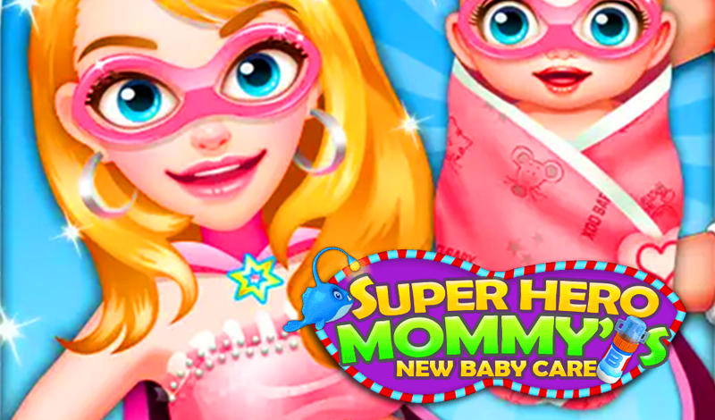 Superhero Mommy's New Baby game cover