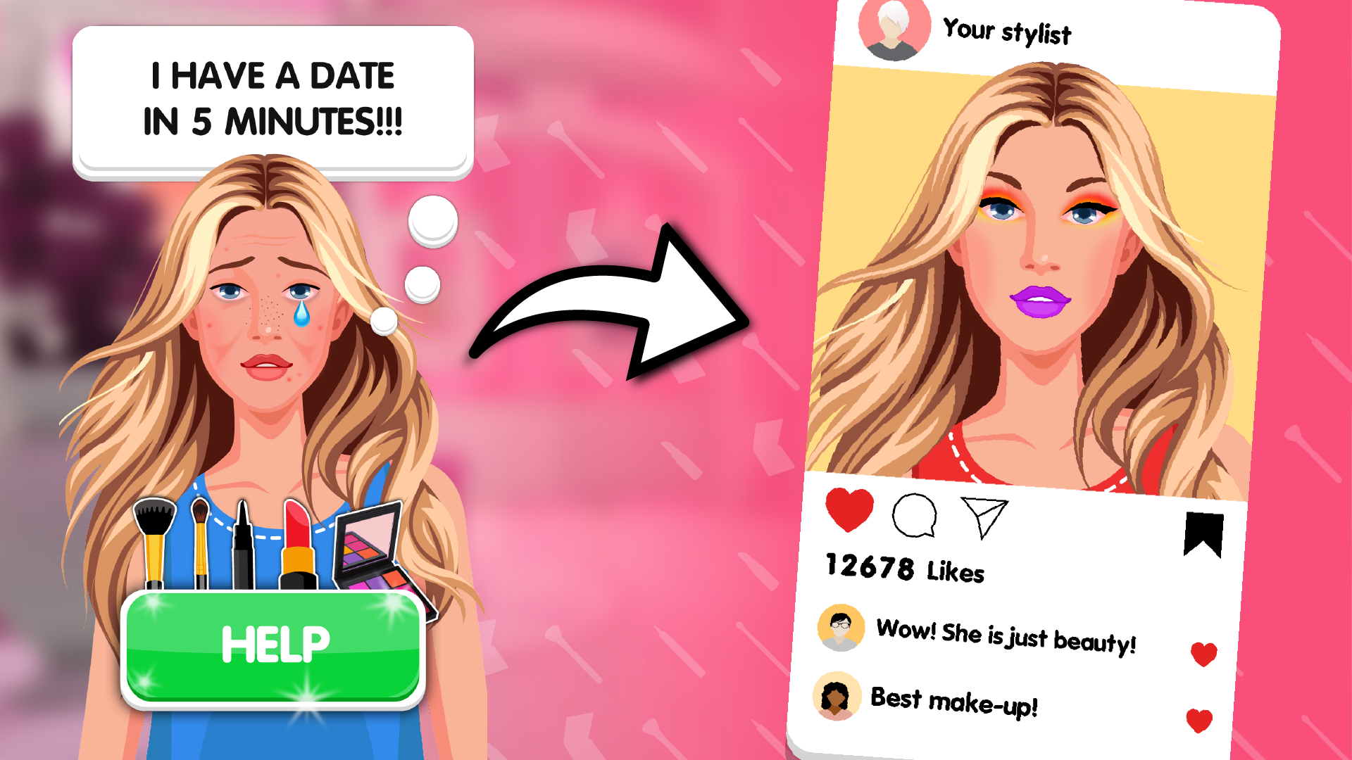 Makeup for friend ASMR screenshot