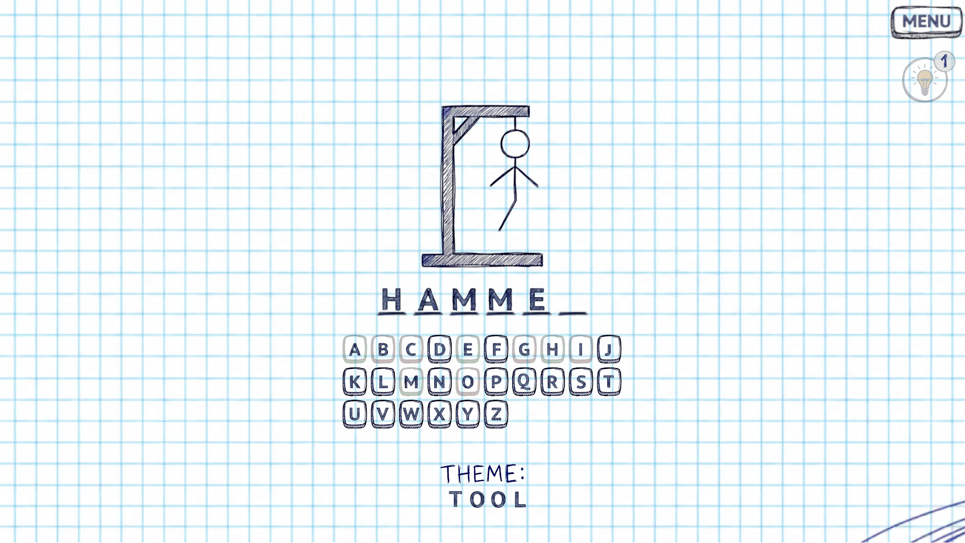 Hangman with paper — screenshot 2