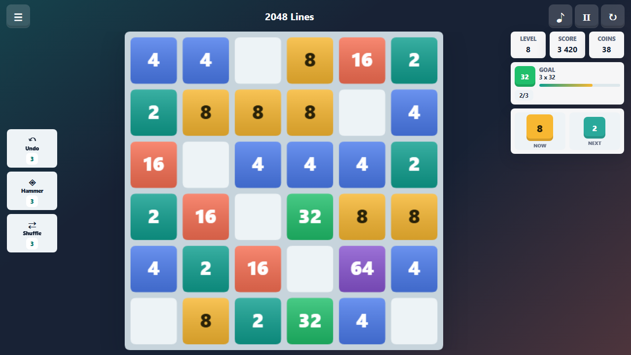 2048 Lines — screenshot 2