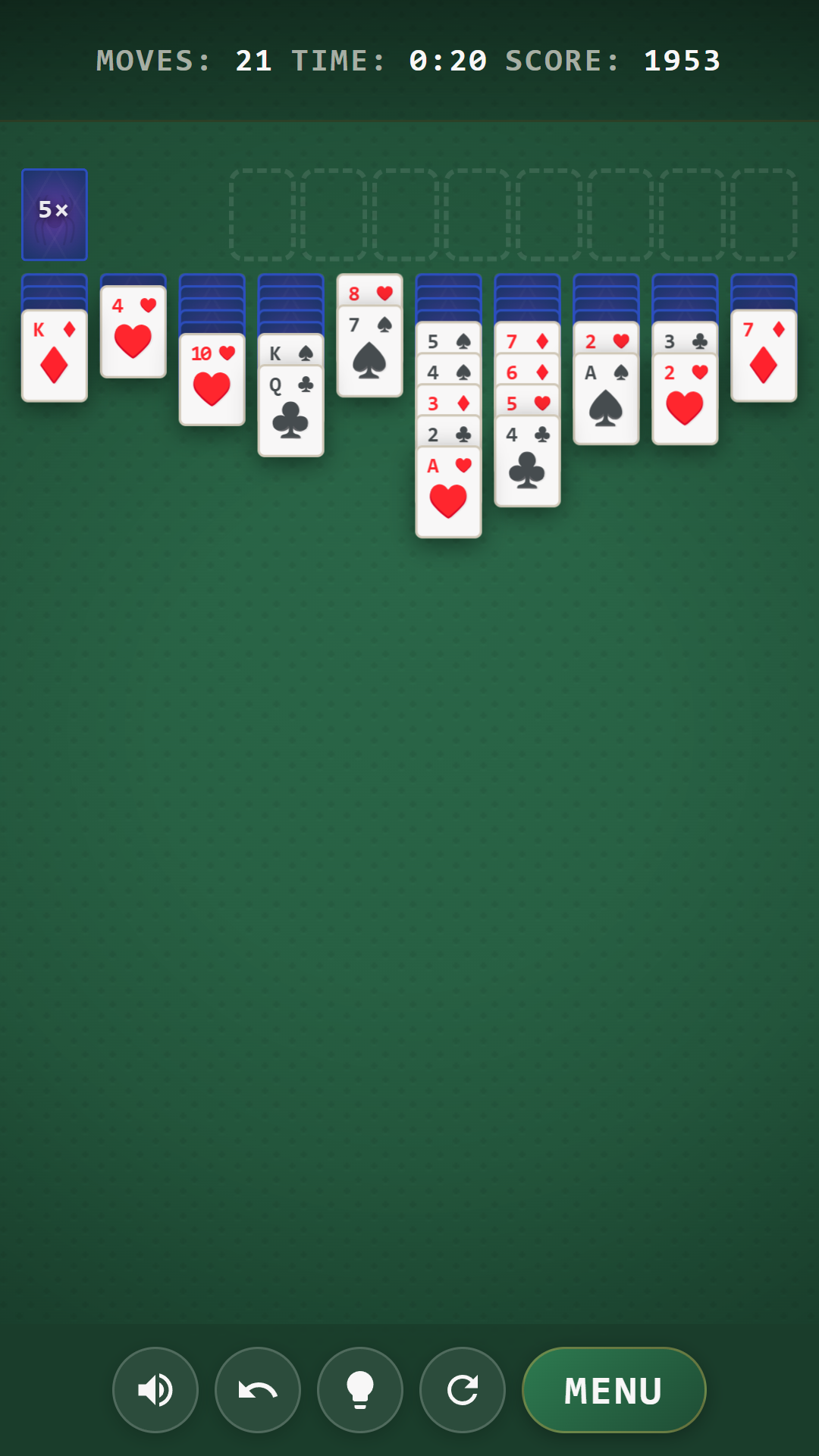 Solitaire Spider The Spider's Lair screenshot 3
