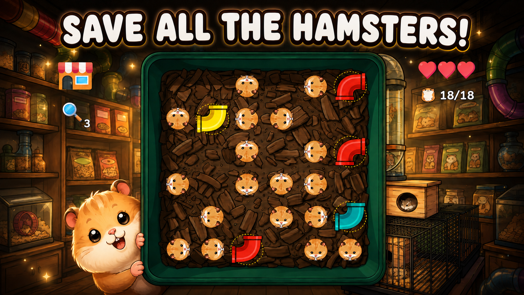 Arrows: Save the hamsters — screenshot 1