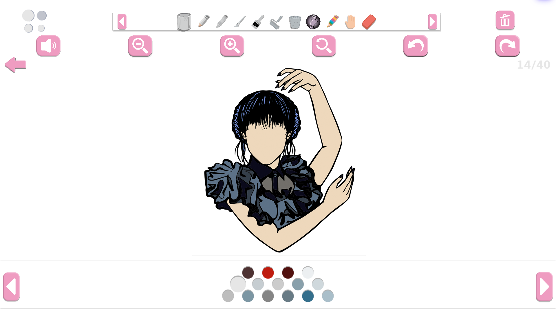 Wednesday Coloring Pages: Addams Coloring screenshot