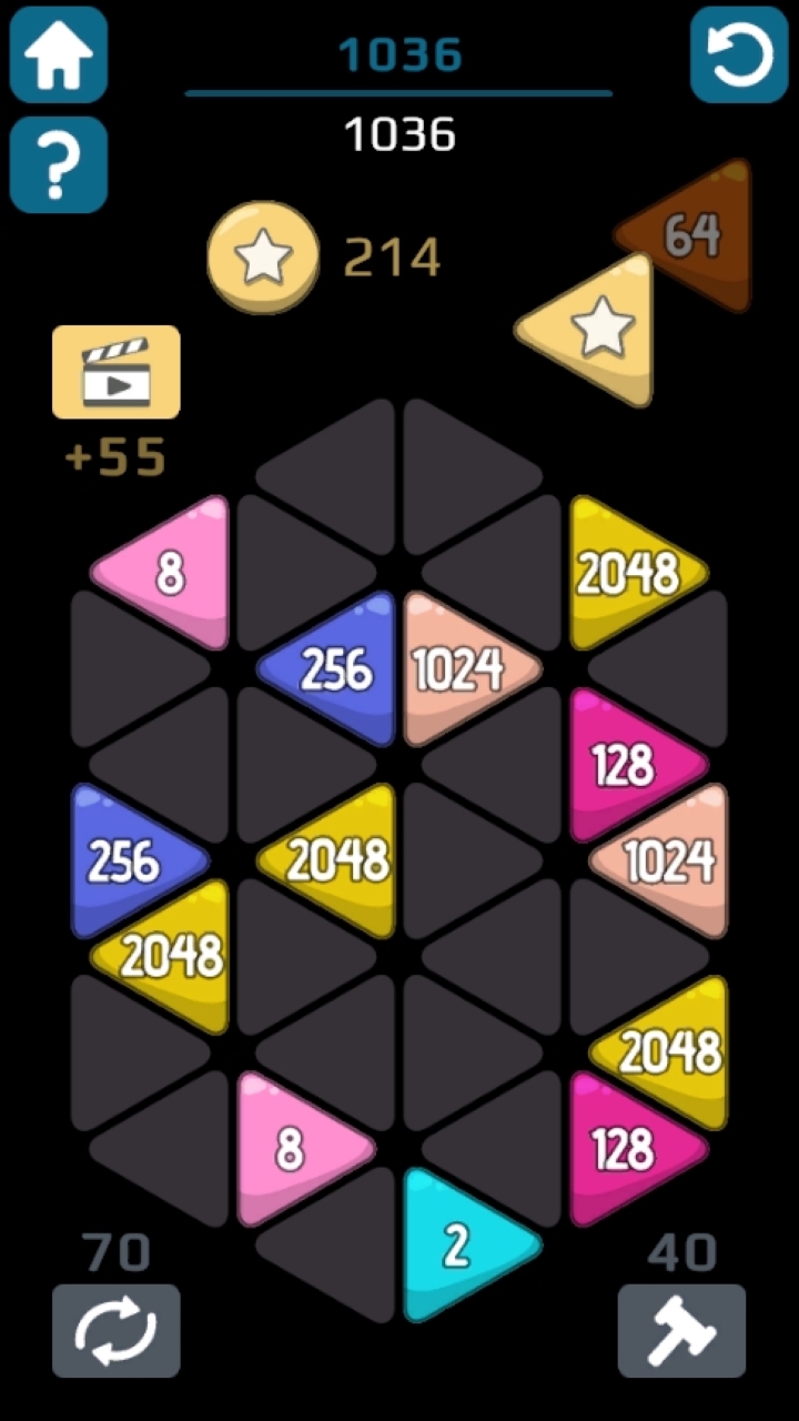 Triangles Dots 2048 screenshot 4