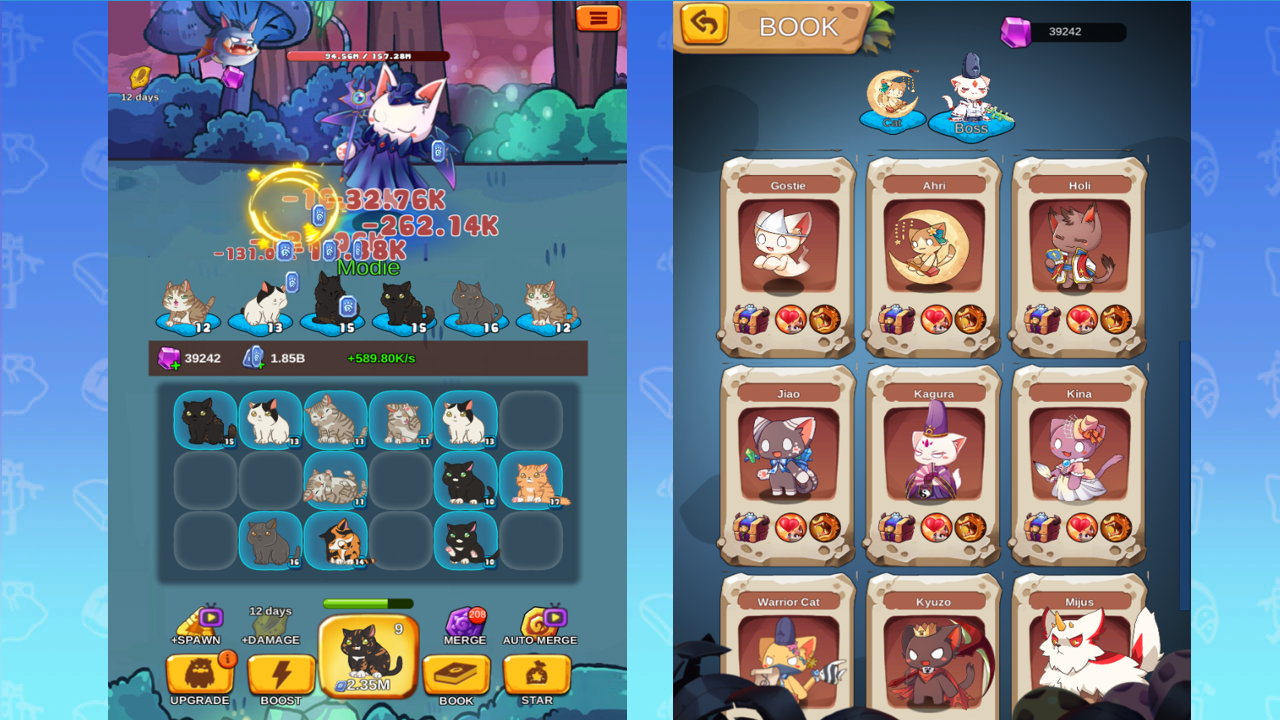 Cats vs Beasts: Merge Battle — screenshot 1