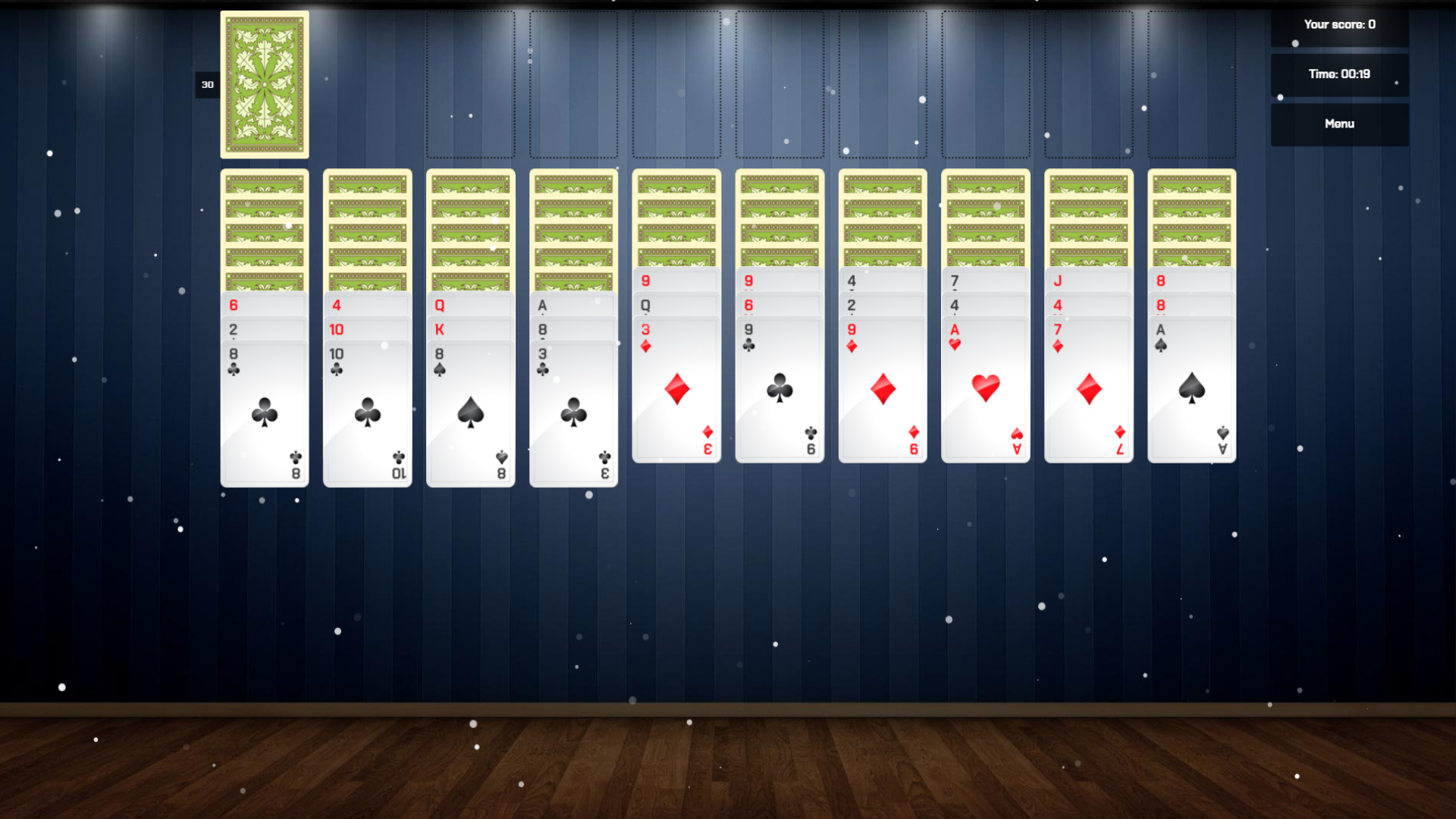 Spider Solitaire All Suits 1-2-4 screenshot