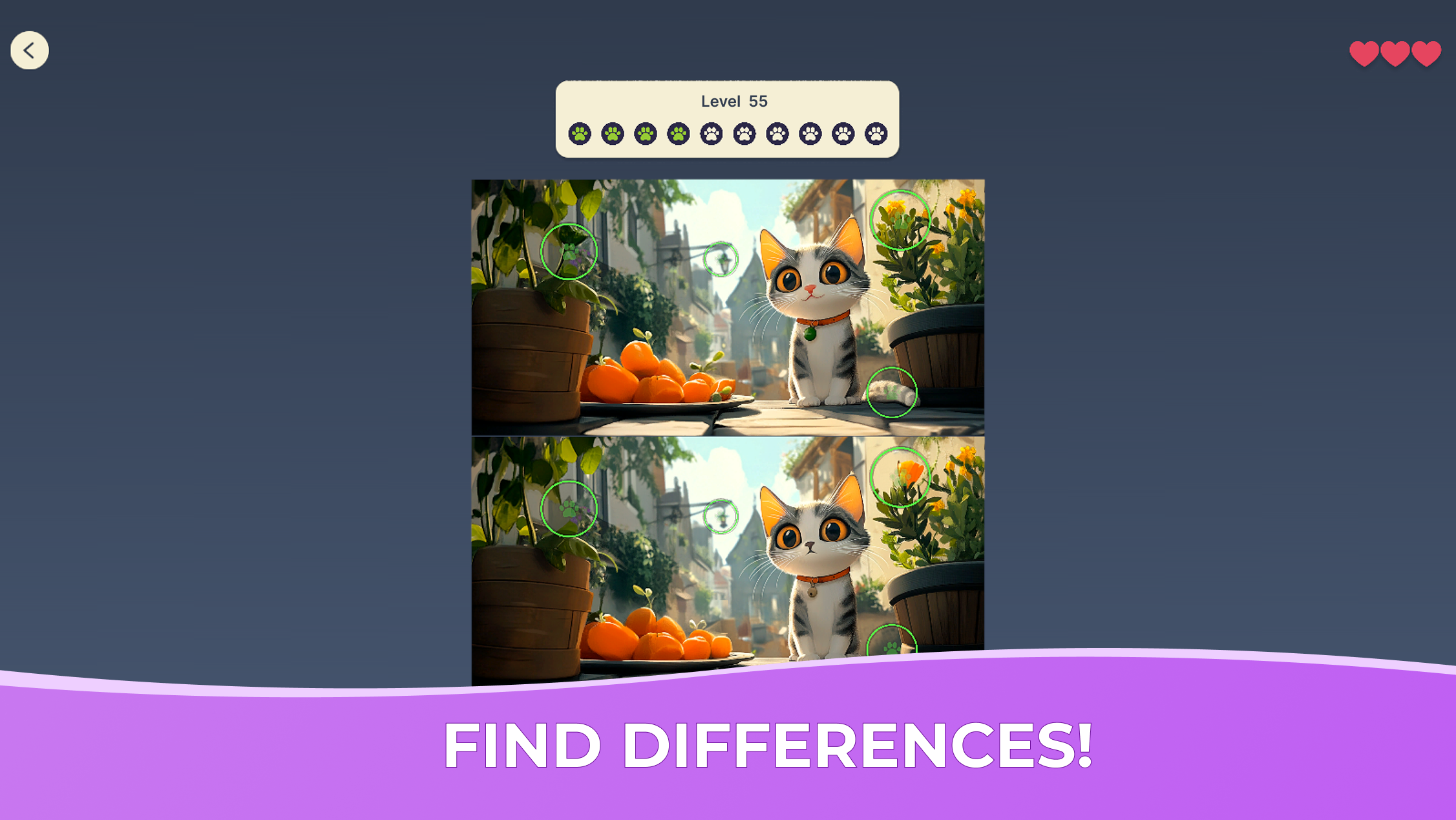 Cozy Cats: Find 10 Differences — screenshot 1