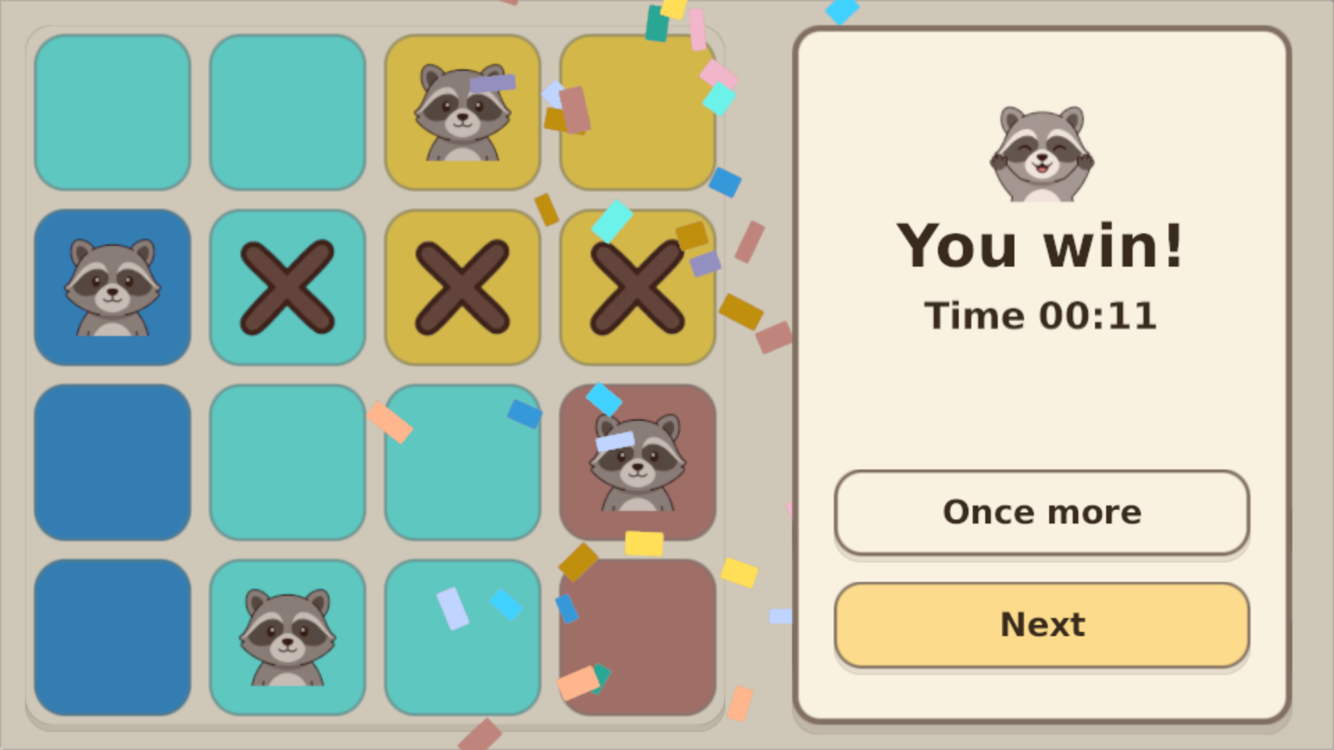 Raccoodoku: Place the Raccoons — screenshot 1