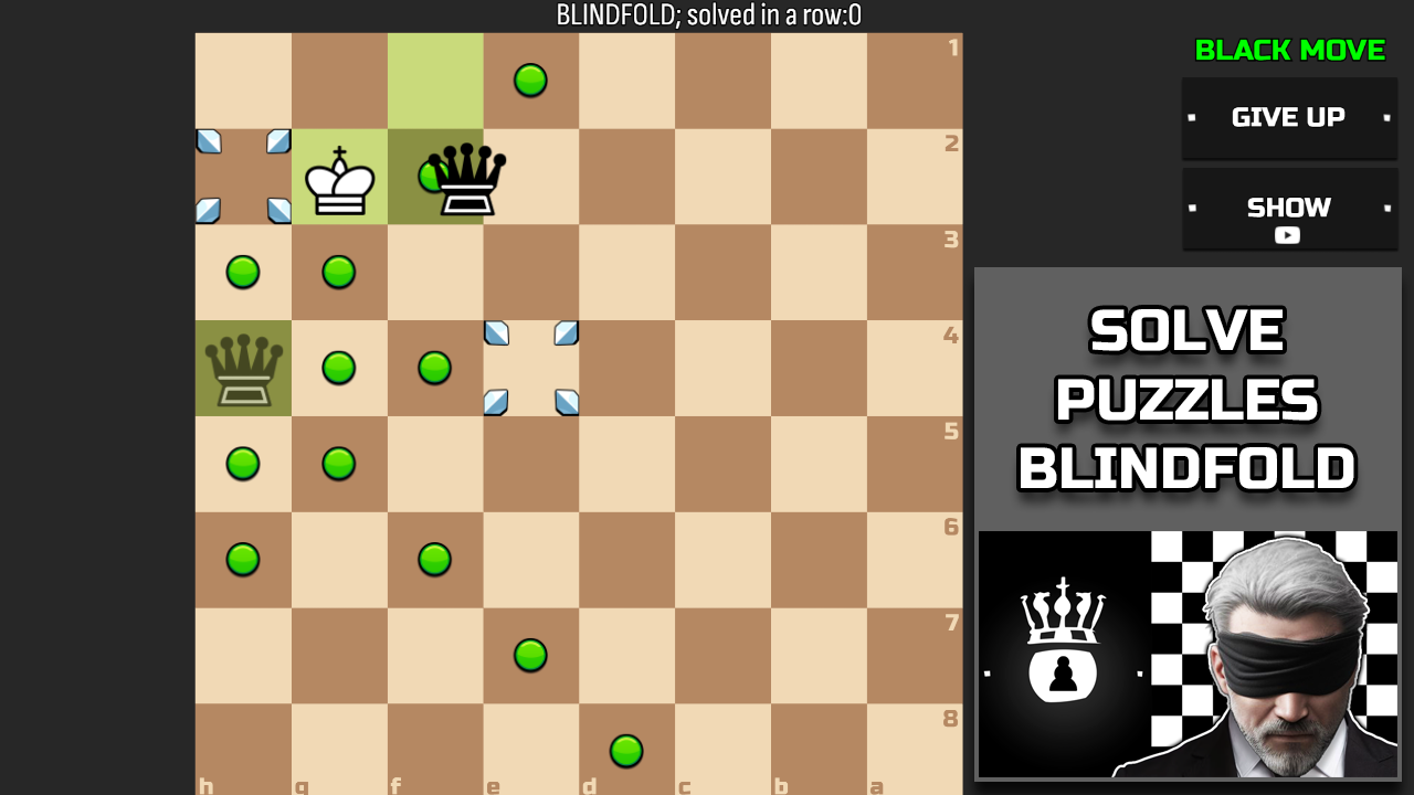 Chess - blindfold game screenshot