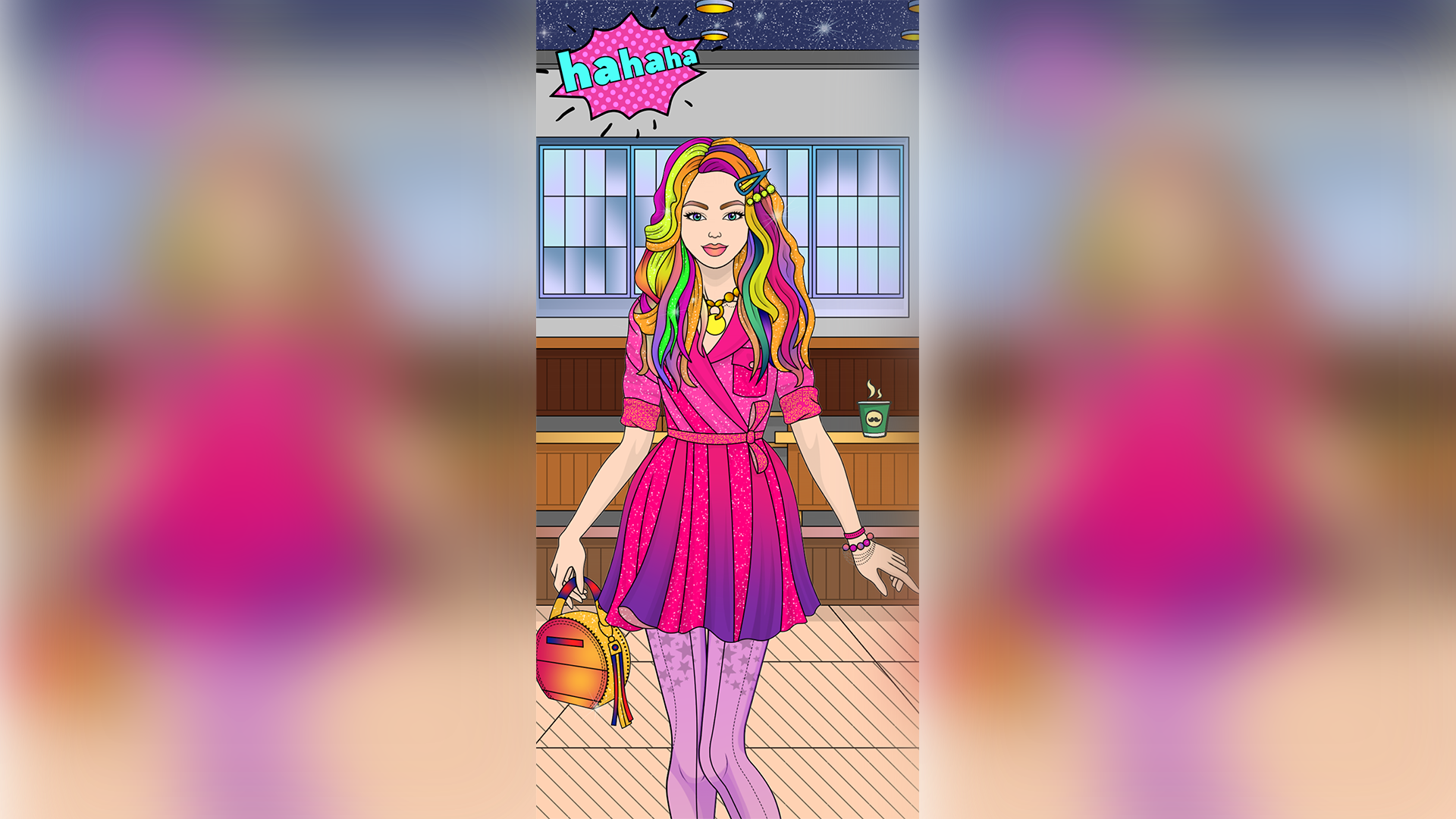 College Girls Coloring screenshot